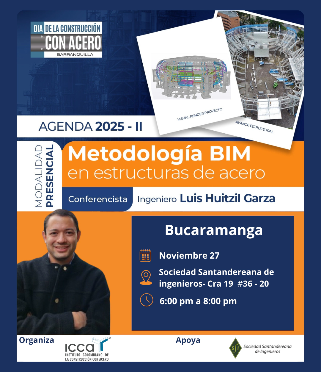 Conferencia: Uso de la metodología BIM en estructuras de acero (no es tecnología) - Bucaramanga