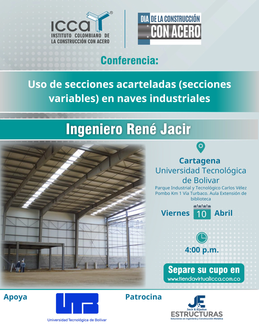 Conferencia: Uso de secciones acarteladas (secciones variables) en naves industriales - Cartagena