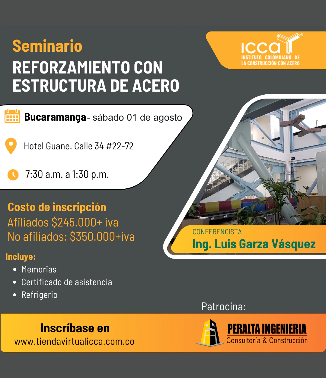 Seminario Reforzamiento con Estructura de Acero (presencial – Bucaramanga)