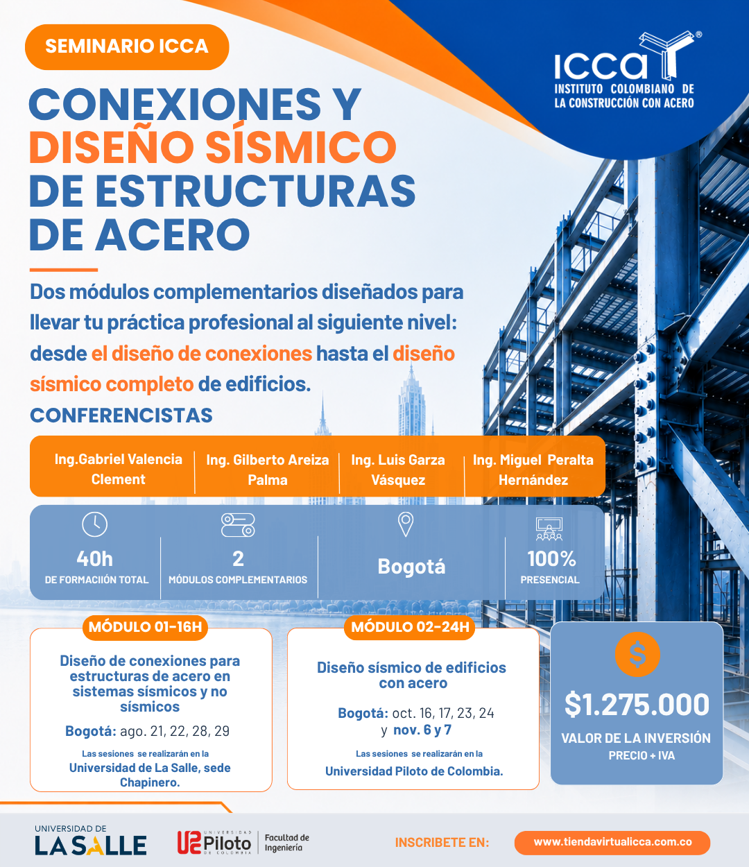 Seminario: Conexiones y diseño sísmico de Estructuras de acero - Bogotá